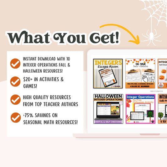 Integer Operations: Fall + Halloween Mini Bundle 🍁🎃