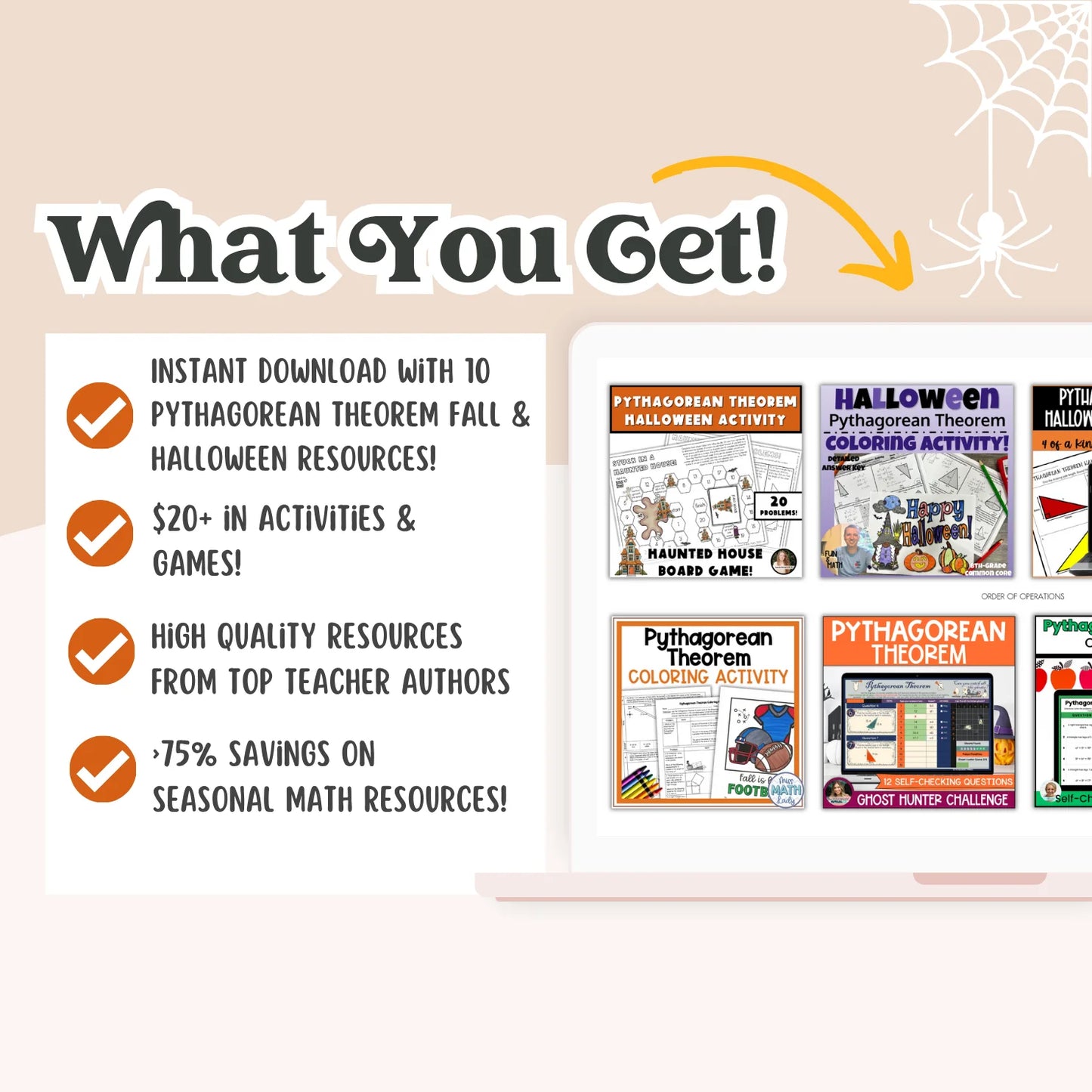 Pythagorean Theorem: Fall + Halloween Mini Bundle 🍁🎃