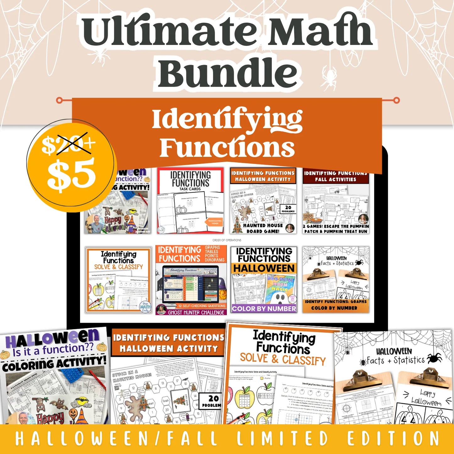 Identifying Functions: Fall + Halloween Mini Bundle 🍁🎃
