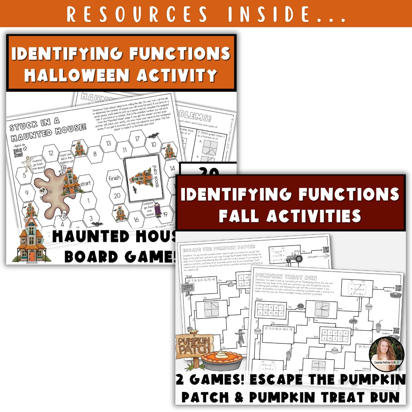 Identifying Functions: Fall + Halloween Mini Bundle 🍁🎃