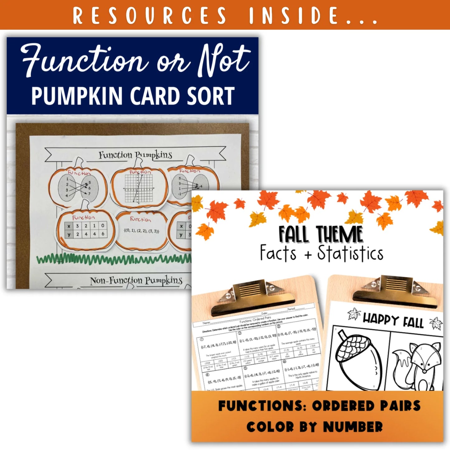 Identifying Functions: Fall + Halloween Mini Bundle 🍁🎃