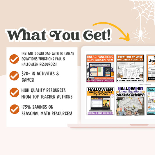 Linear Equations/Functions: Fall + Halloween Mini Bundle 🍁🎃