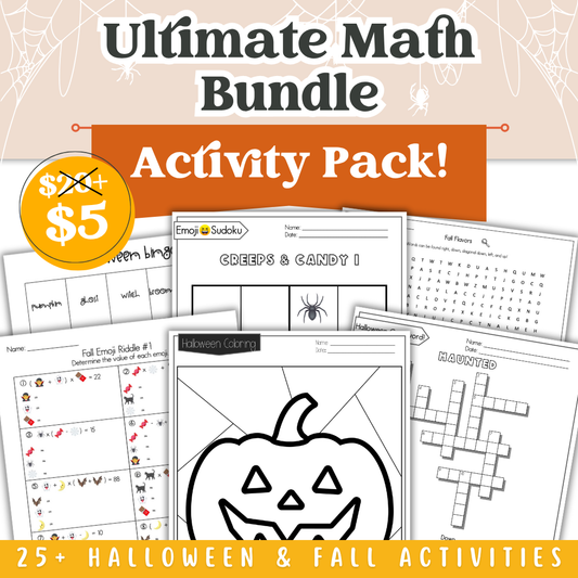 Halloween & Fall Puzzle + Activity Pack!