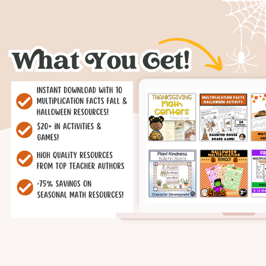 Multiplication Facts: Fall + Halloween Mini Bundle 🍁🎃