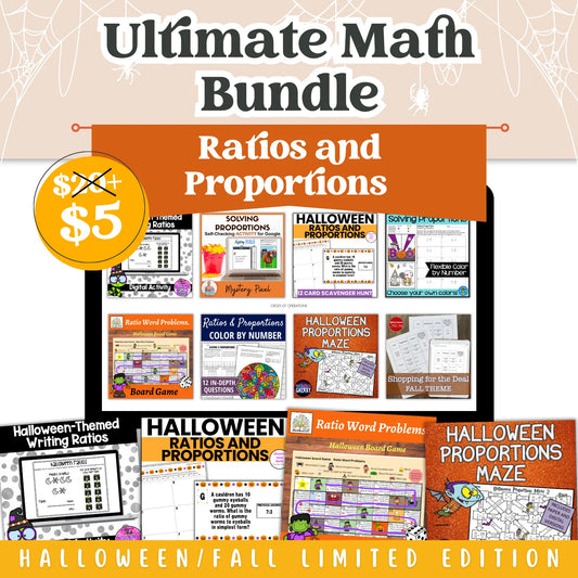 Ratios and Proportions: Fall + Halloween Mini Bundle 🍁🎃