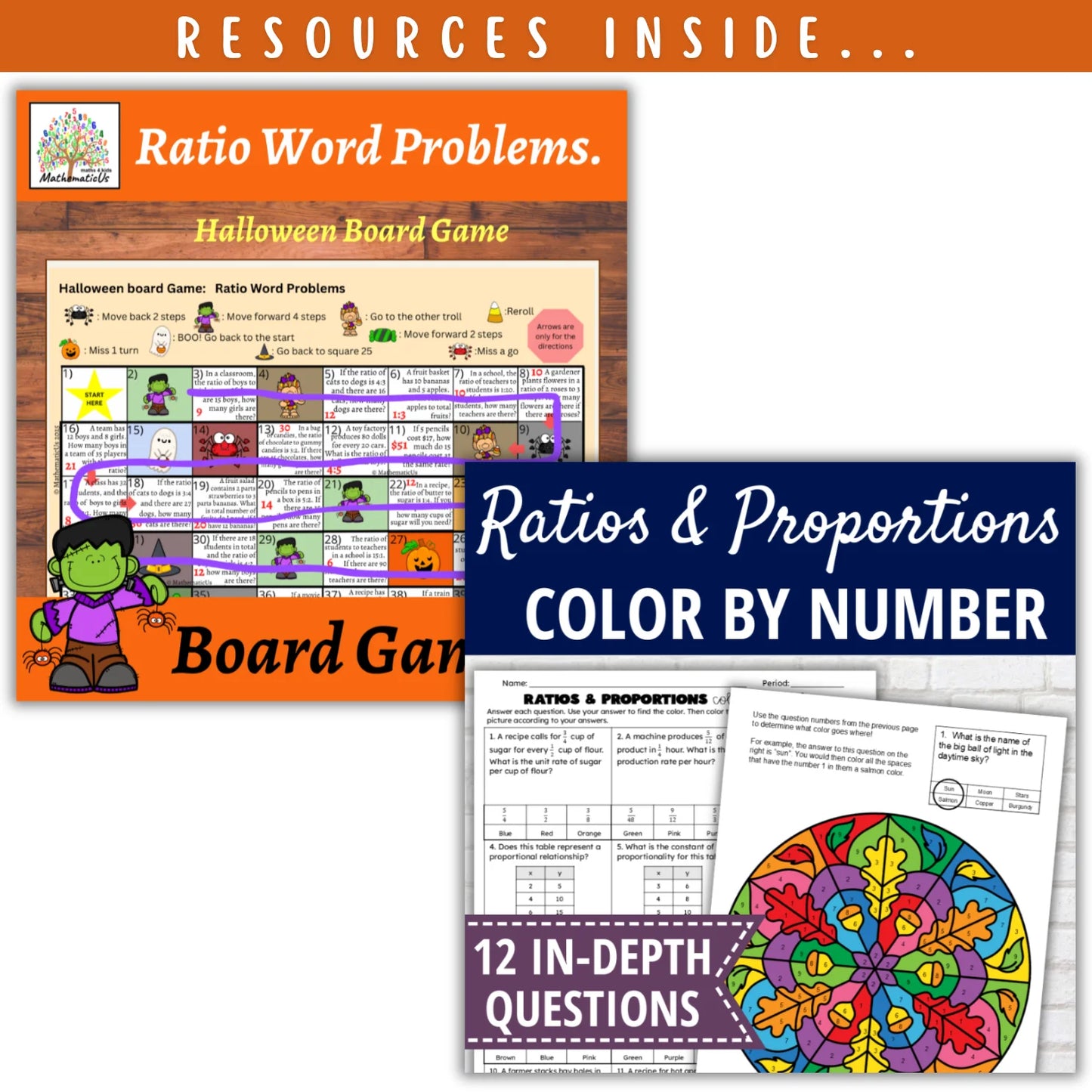 Ratios and Proportions: Fall + Halloween Mini Bundle 🍁🎃