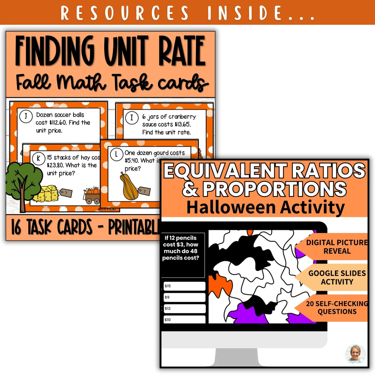 Ratios and Proportions: Fall + Halloween Mini Bundle 🍁🎃