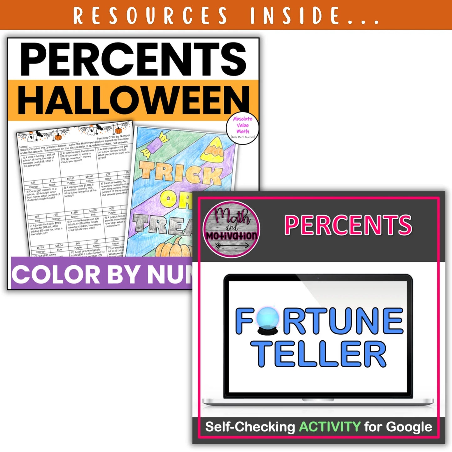 Percents: Fall + Halloween Mini Bundle 🍁🎃