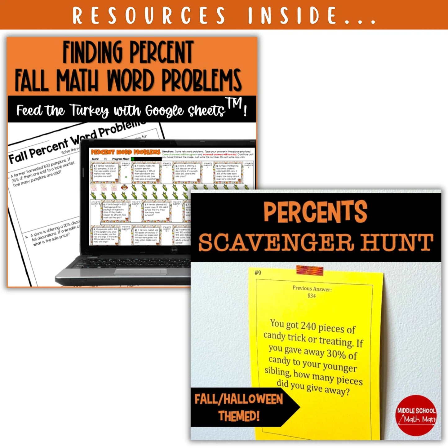 Percents: Fall + Halloween Mini Bundle 🍁🎃