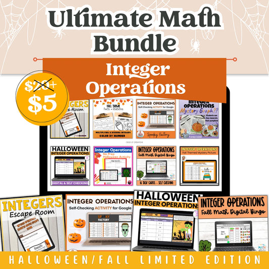 Integer Operations: Fall + Halloween Mini Bundle 🍁🎃