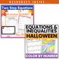 Solving Two Step Equations/Inequalities: Fall + Halloween Mini Bundle 🍁🎃
