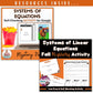 Systems of Equations: Fall + Halloween Mini Bundle 🍁🎃
