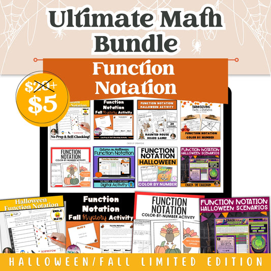 Function Notation: Fall + Halloween Mini Bundle 🍁🎃