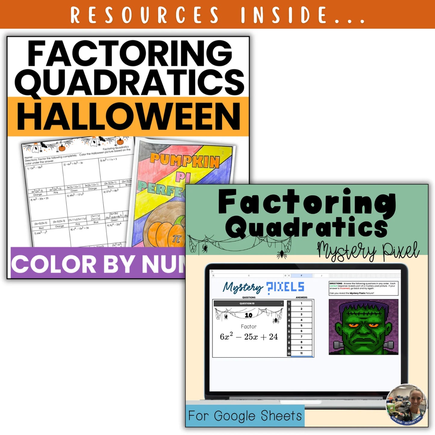 Factoring Quadratic Functions: Fall + Halloween Mini Bundle 🍁🎃
