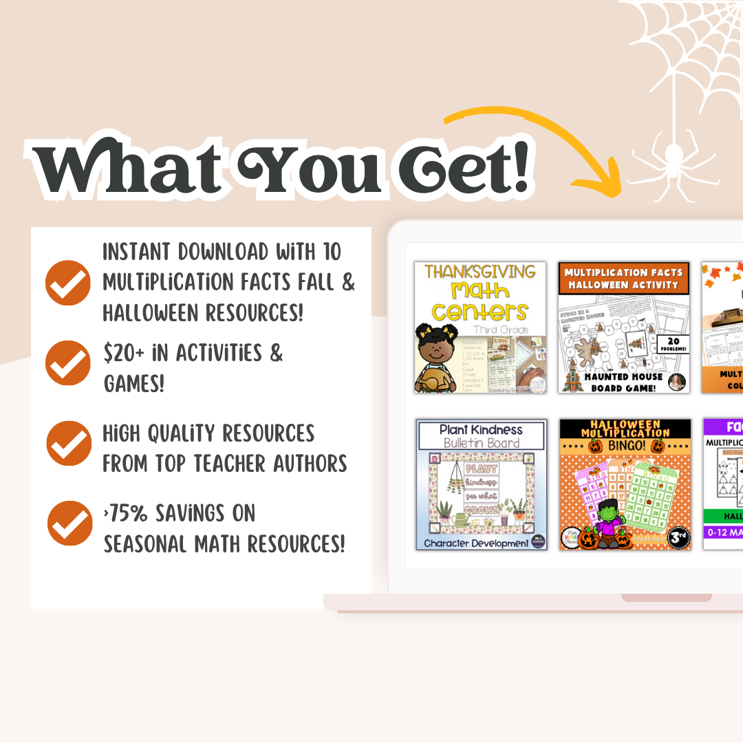 Multiplication Facts: Fall + Halloween Mini Bundle 🍁🎃