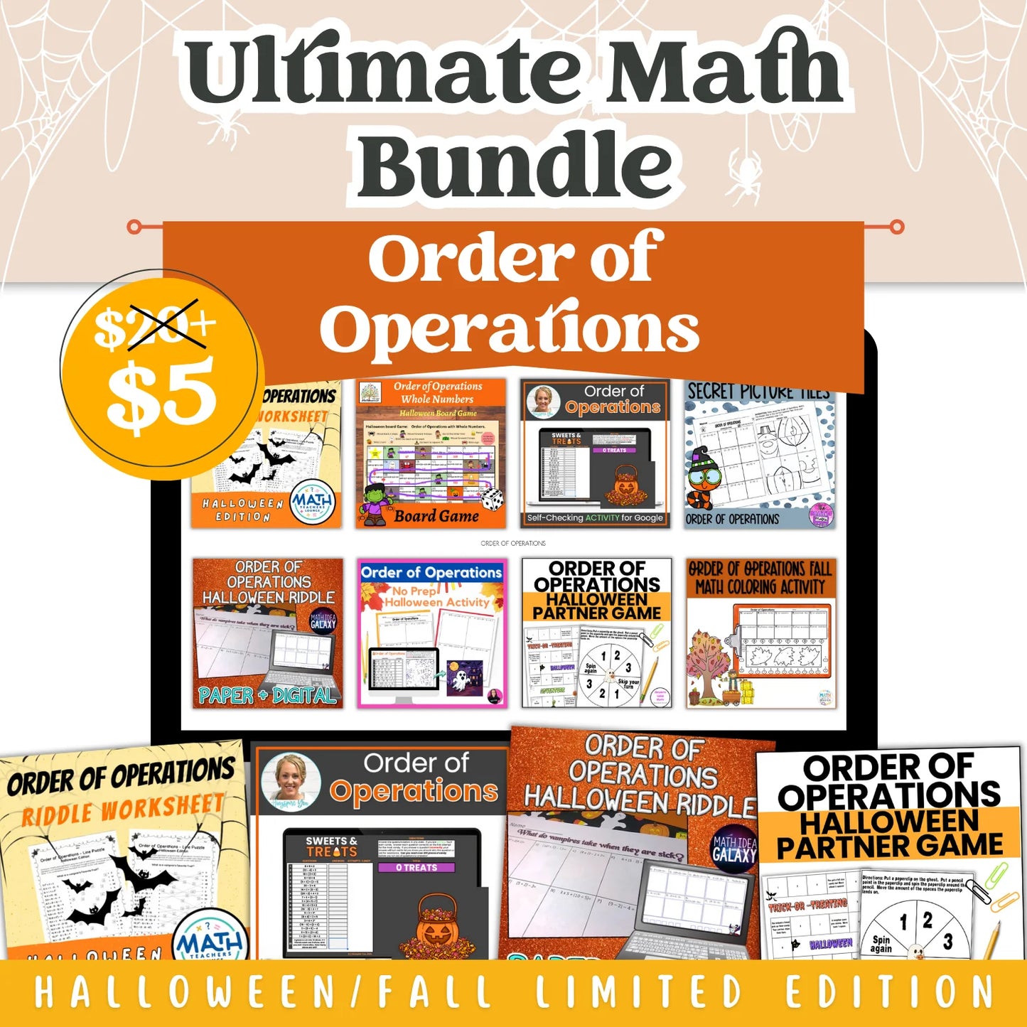 Order of Operations: Fall + Halloween Mini Bundle 🍁🎃
