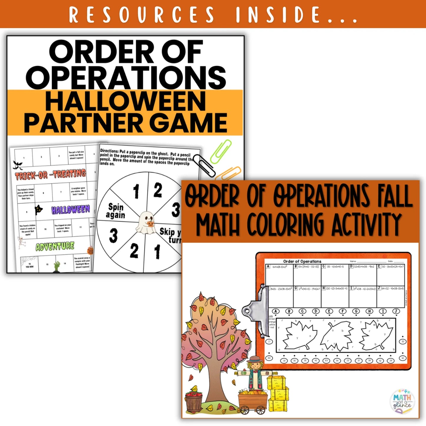 Order of Operations: Fall + Halloween Mini Bundle 🍁🎃