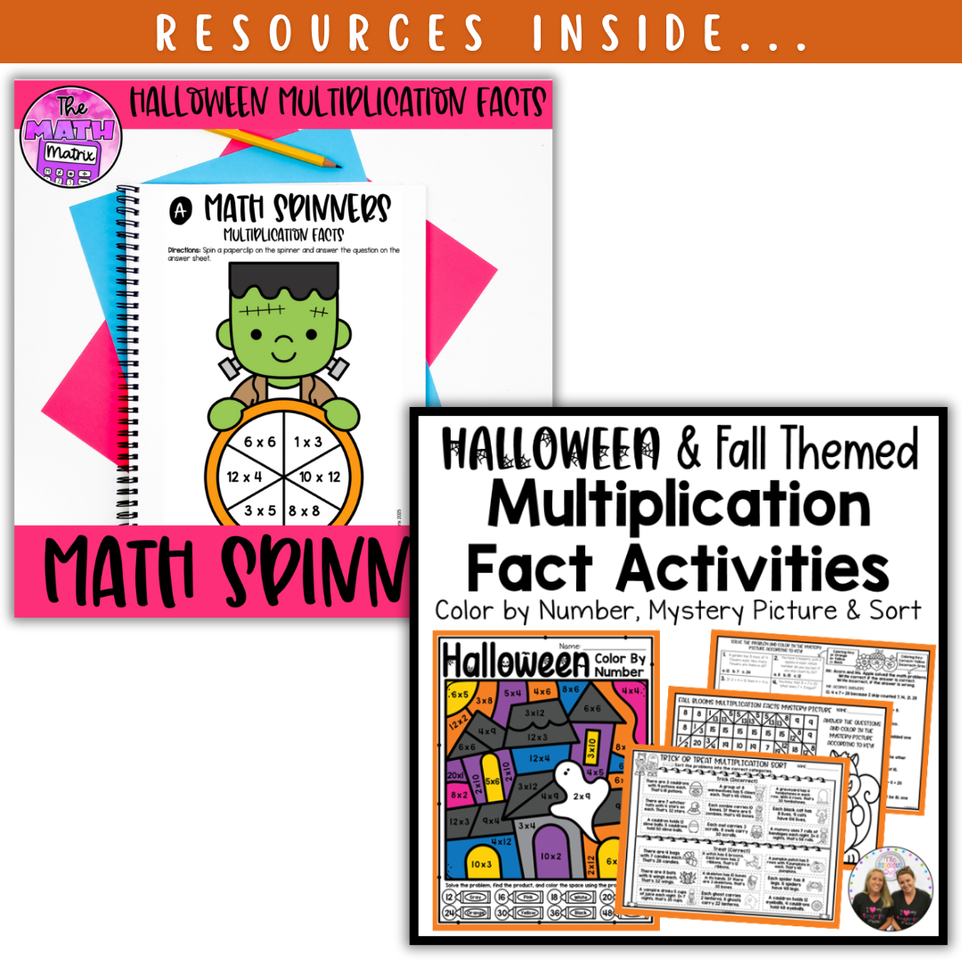 Multiplication Facts: Fall + Halloween Mini Bundle 🍁🎃