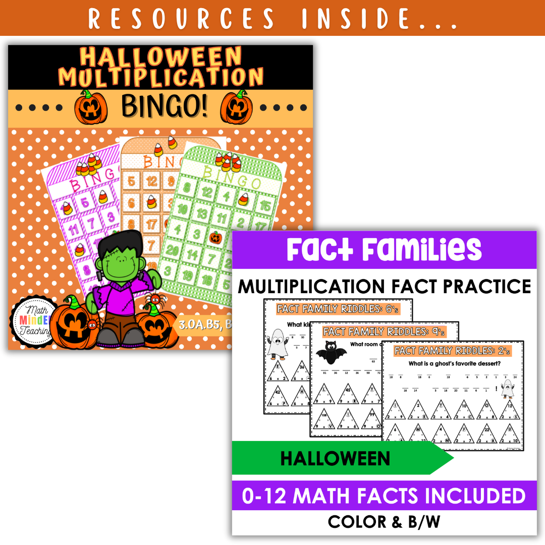 Multiplication Facts: Fall + Halloween Mini Bundle 🍁🎃