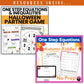 Solving One Step Equations and Inequalities: Fall + Halloween Mini Bundle 🍁🎃
