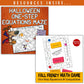 Solving One Step Equations and Inequalities: Fall + Halloween Mini Bundle 🍁🎃